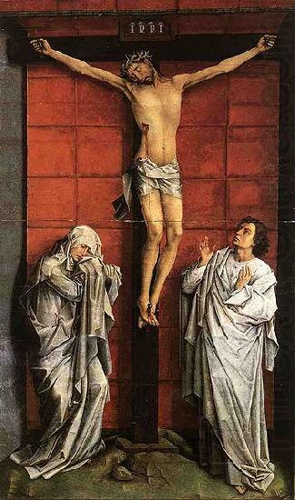 Rogier van der Weyden Christus on the Cross with Mary and St John china oil painting image